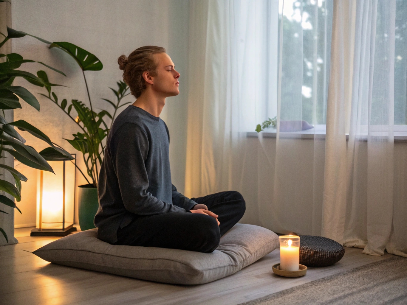 En rolig meditasjonsscene
